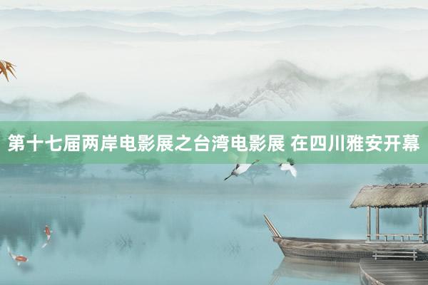 第十七届两岸电影展之台湾电影展 在四川雅安开幕