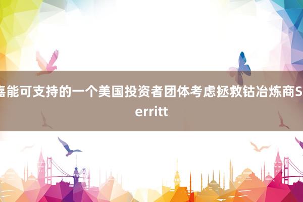 嘉能可支持的一个美国投资者团体考虑拯救钴冶炼商Sherritt