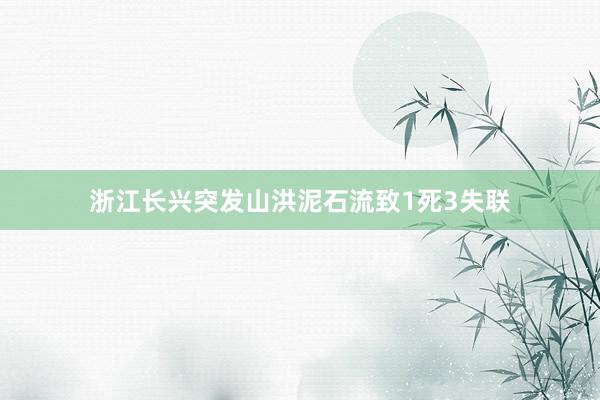 浙江长兴突发山洪泥石流致1死3失联