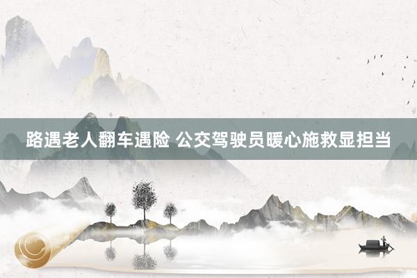 路遇老人翻车遇险 公交驾驶员暖心施救显担当