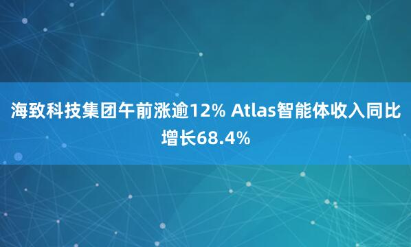 海致科技集团午前涨逾12% Atlas智能体收入同比增长68.4%