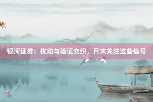 银河证券：扰动与验证交织，月末关注这些信号