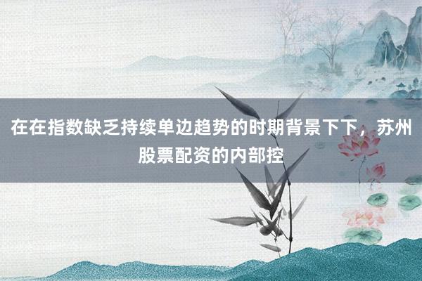 在在指数缺乏持续单边趋势的时期背景下下，苏州股票配资的内部控